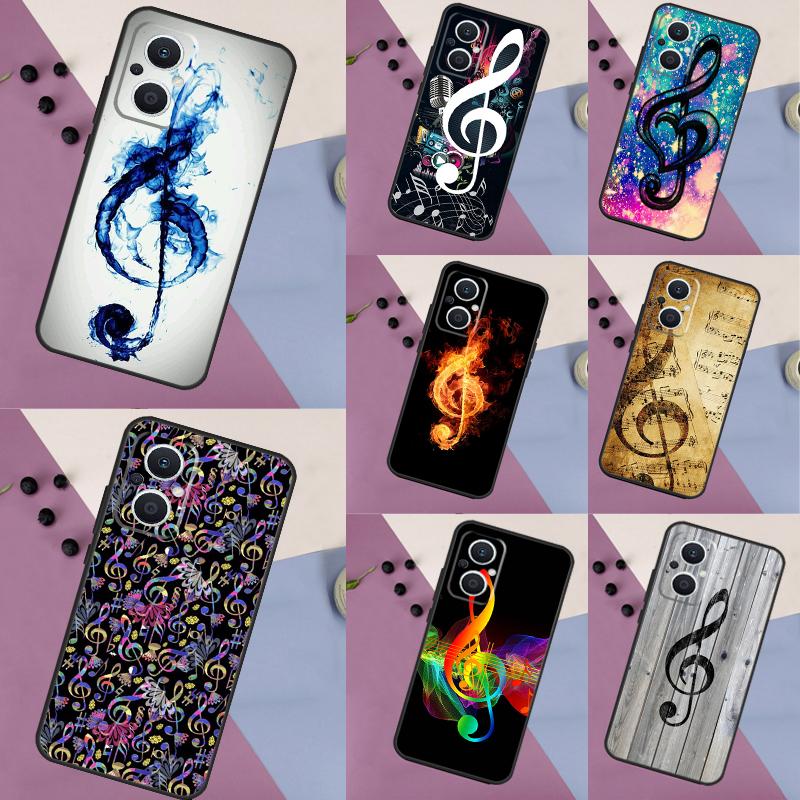 Musical Notes Violin Classical Music Phone Case For OPPO Reno 12 F 13 F 11 8T 7 8 10 Pro OPPO Find X8 X6 Pro X3 X5 Lite Cover