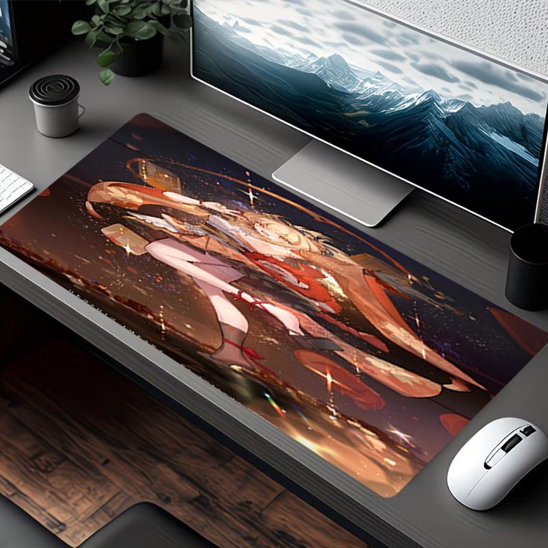 Genshin Impact Print Mouse Pad, for Keyboard Pad Laptop PC Mat for Office Home Use, Desk Decor, Perfect Birthday Gift for Gamers