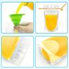 50 Beverage Bags, Juice Bags (with 100 Randomly Mixed Color Straws +1 Folding Funnel), Beverage Bags, Ice Sandbags