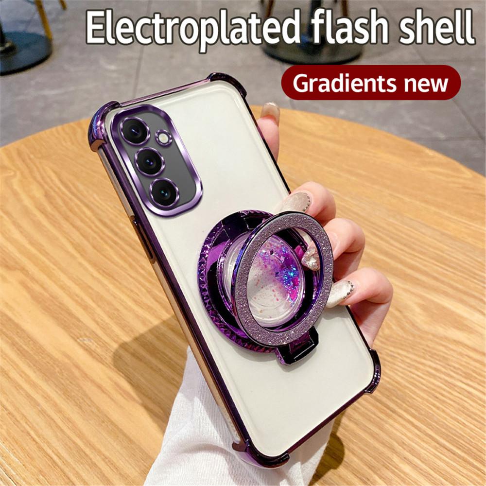 Чехол для телефона Quicksand Glitter с магнитной подставкой для Samsung A15 A25 A35 A55 A54 A34 A14 A24 A13 A53 A23 A33 A32 A52 A51, мягкий чехол