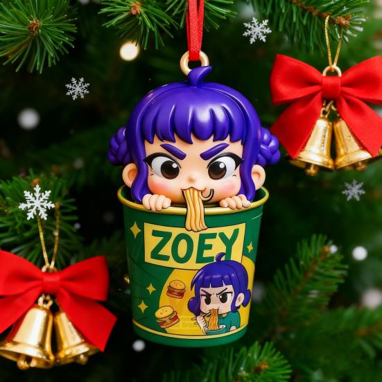 Аниме K-Pop Акриловый брелок Клинок, рассекающий демонов Миска рамена Рождественское украшение Декоративное