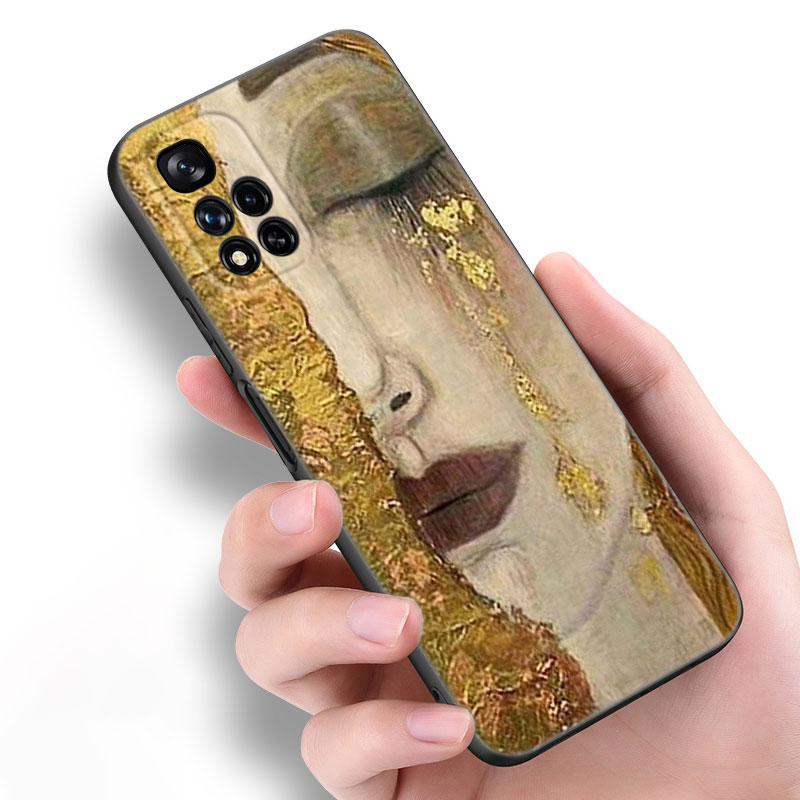 Черный силиконовый чехол для телефона Art Gustav Klimt для Xiaomi POCO X3 X4 NFC F5 M3 M4 M6 X5 X6 Pro F3 F4 GT 5G C55 C65 M5