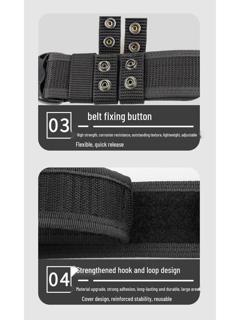Versatile Outdoor Tactical Belt: Hook & Loop Design for Mountaineering, Camping, Training - Durable Polypropylene Webbing