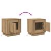 Nightstand Set of 2 Artisan Oak Finish 44 x 34.5 x 45 cm Engineered Wood