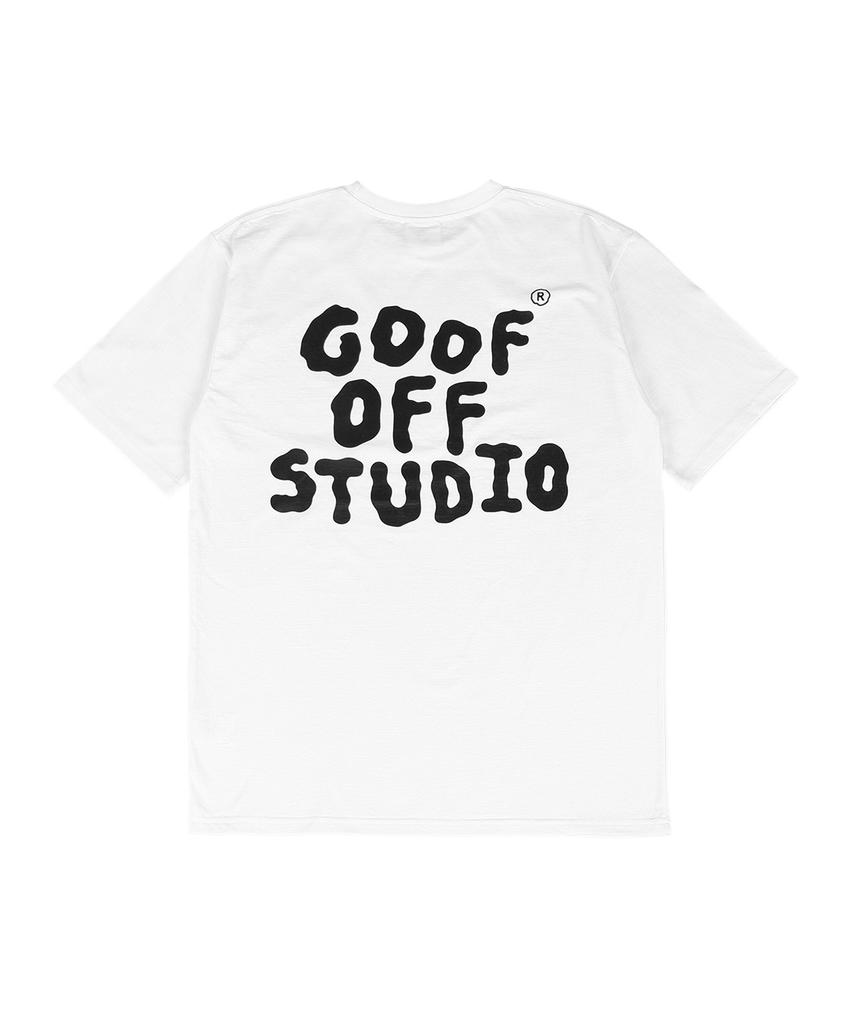 Gupeuopeuseutyudio Gofs Футболка с основным логотипом Белая (черный)