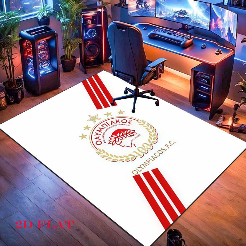 Olympiacos F.C Carpet Rug for Living Room Bedroom Home Sofa Decoration,Kids play Nonslip Floor Mat