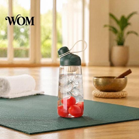 Бутылка для воды с широким горлом Tritan, пластиковая, с герметичной крышкой, объем 600 мл, Быстрая бутылка для commuters, с питьевым носиком, для спорта