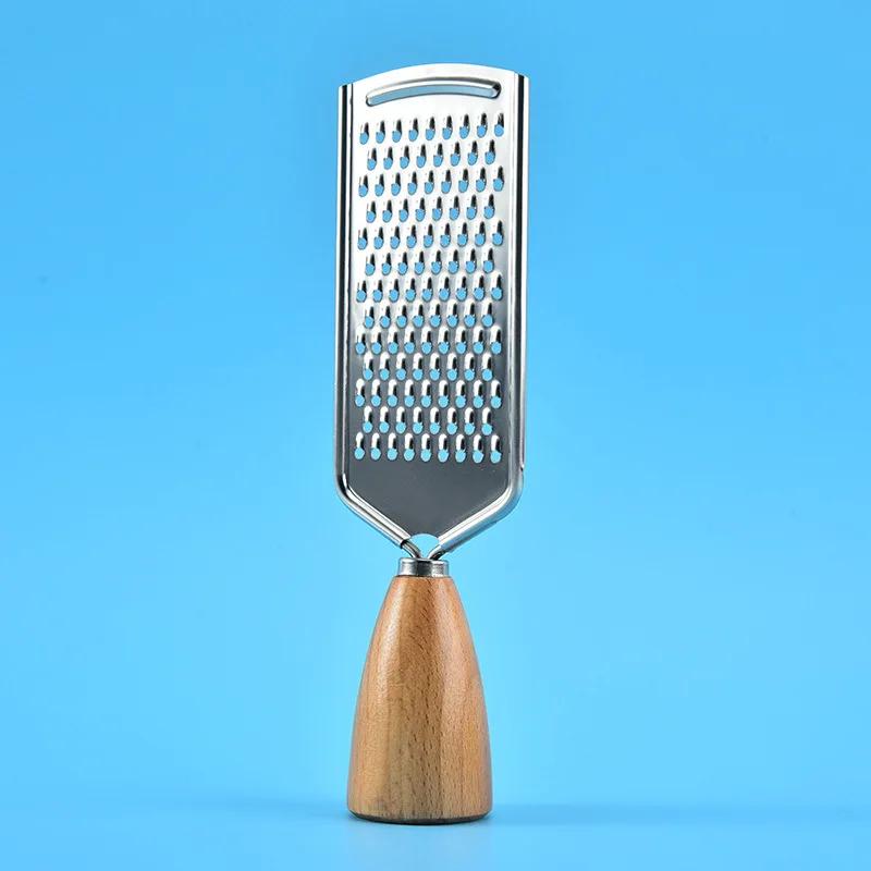 Терка для сыра и картофеля, практичная терка для моркови, металлическая терка, инструмент для чистки картофеля с деревянной ручкой