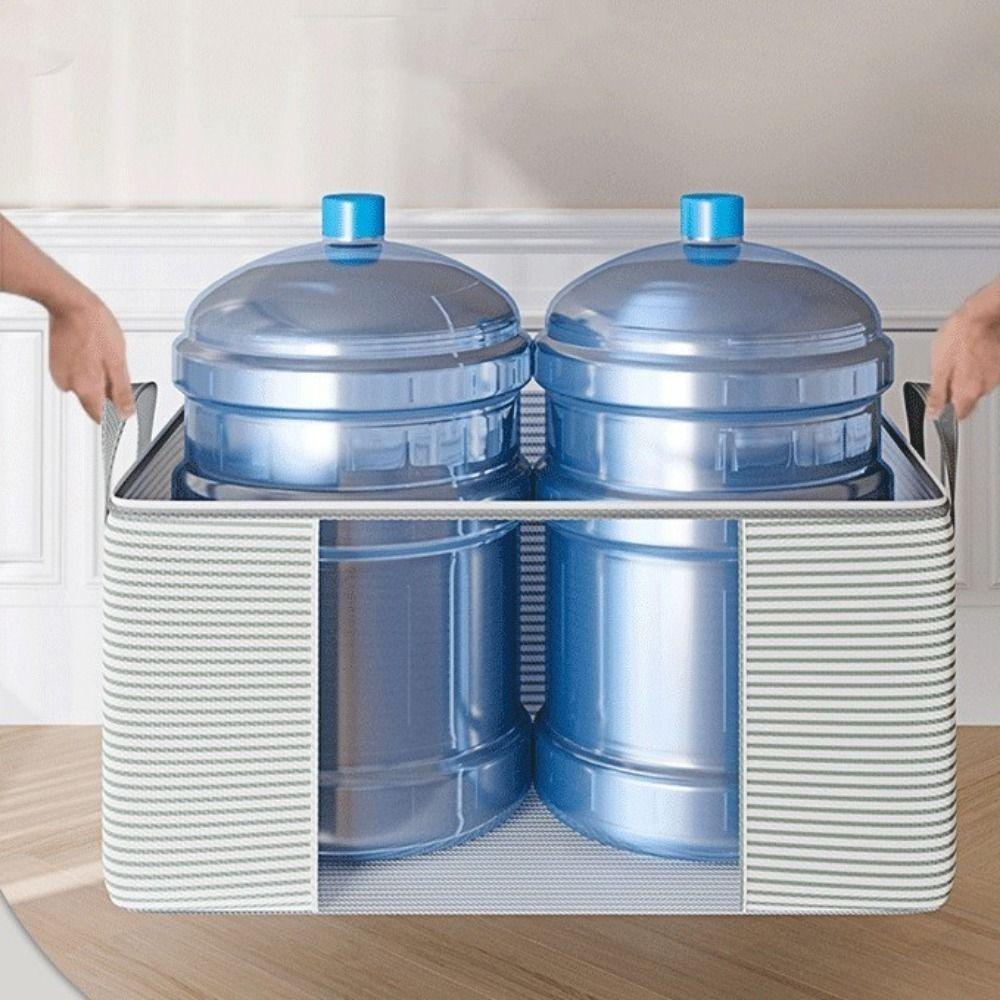 Large Capacity Striped Visible Storage Bag Non-Woven Fabric Quilt Storage Box Quilt Storage