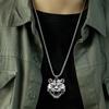 Hip Hop Ins Male Fashion Tiger Pendant China-Chic Chinese Zodiac Tiger Head Necklace Retro Pendant