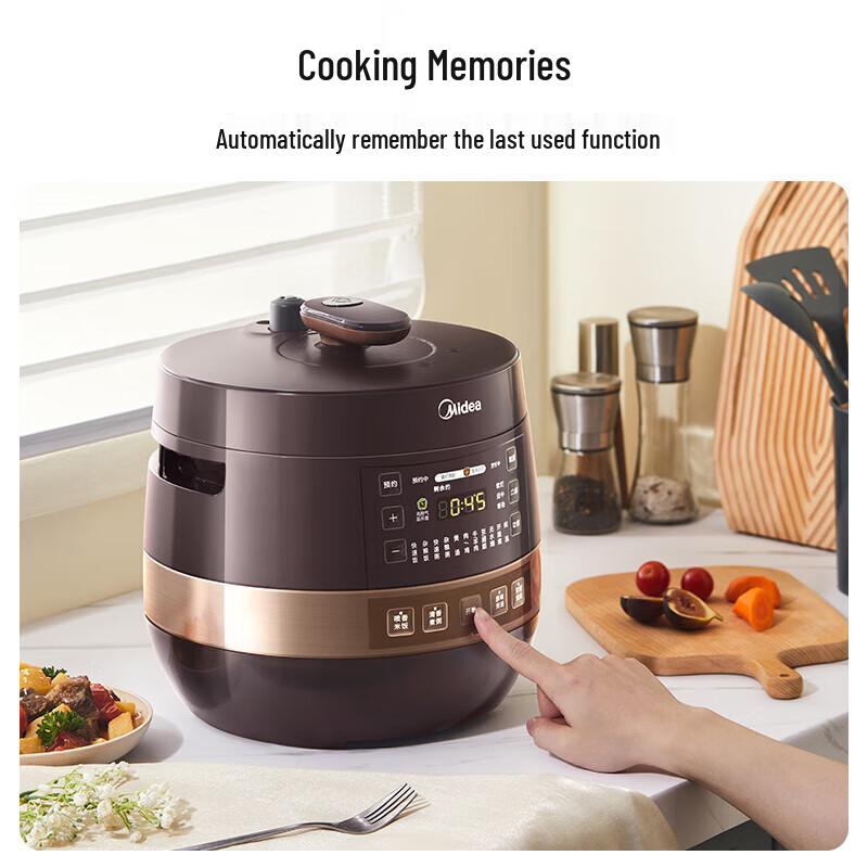 Midea YL50Easy203 4.8L Smart Electric Pressure Cooker with Dual Pots
