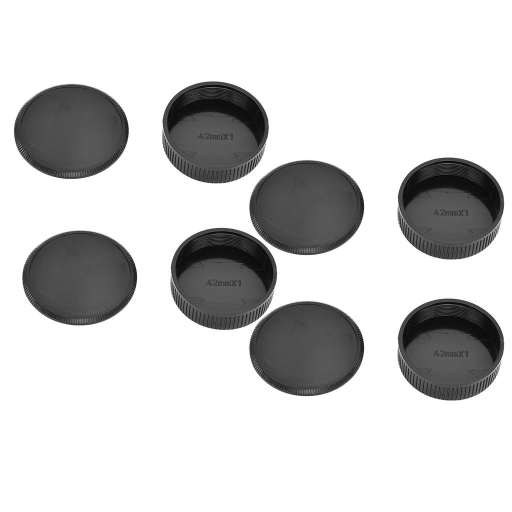 4 Pair Camera Rear Lens Cap Cover and Body Cap Set for M42 Screw Mount Camera Accessories