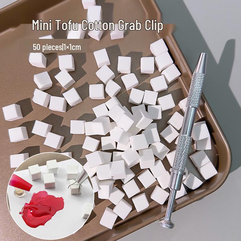 Набор инструментов для ногтей: Мини Пат Клей Губка, Зажим для царапин, Квадратная салонная губка