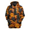 Spring Men's Cardigan Top Loose Comfortable Long-sleeved Hooded Jacket Fashionable 3D Digital Abstract Printed Sweatshirt