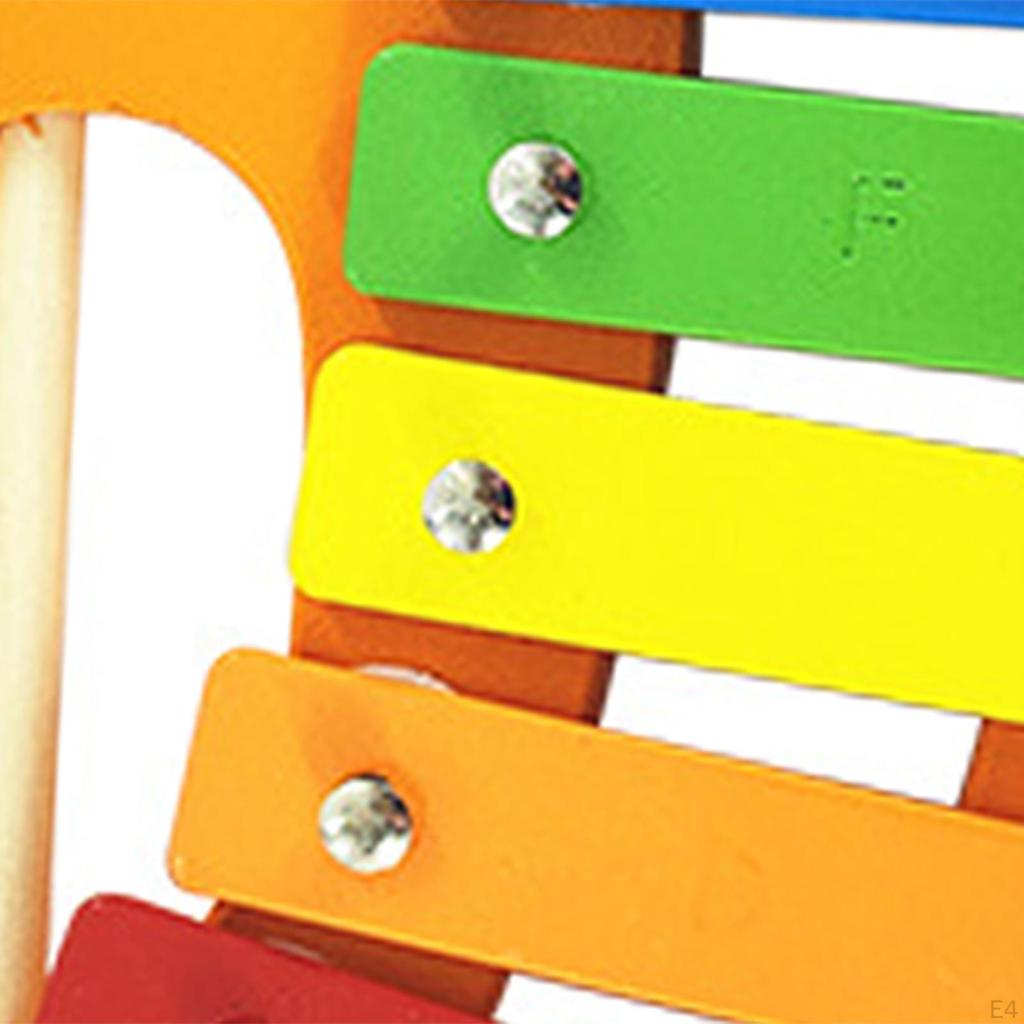 8 нот металлический ксилофон детский деревянный радужный глокеншпиль музыкальные занятия для