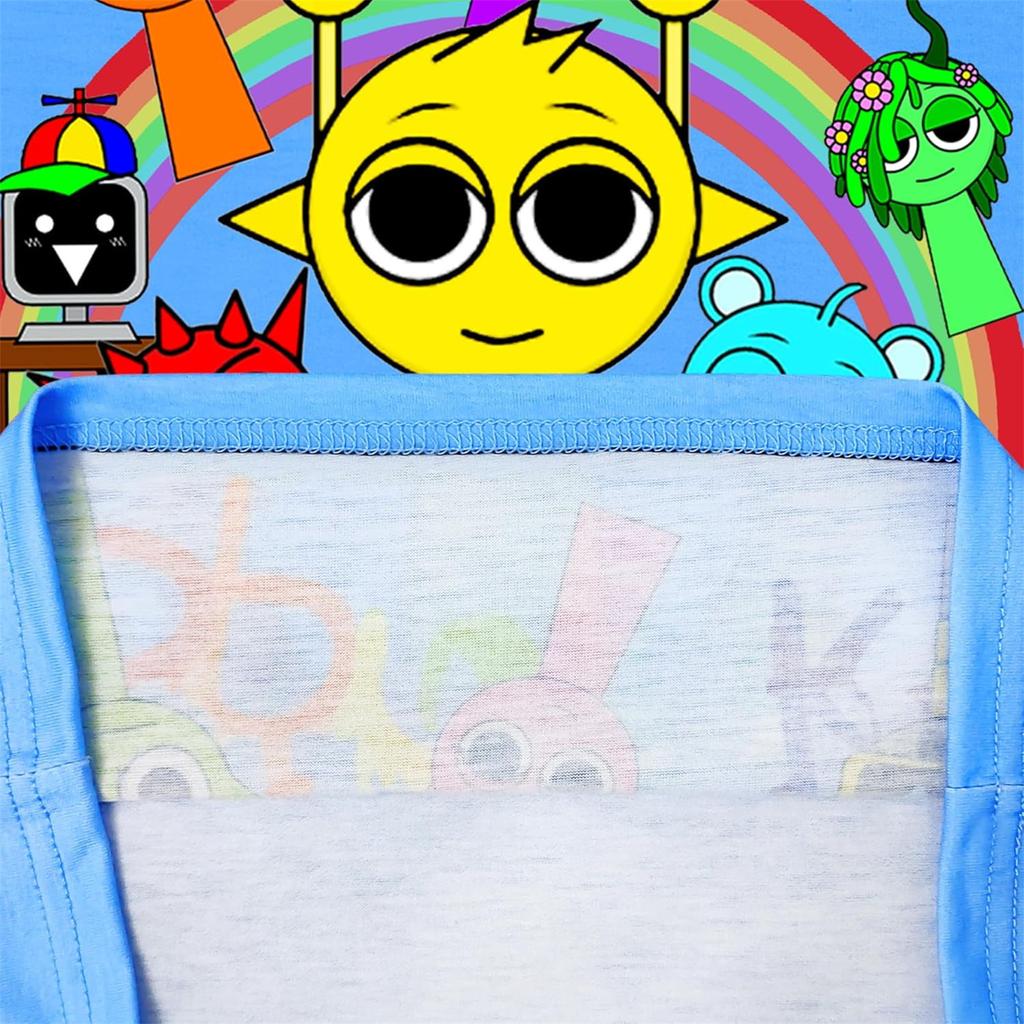 Детский костюм с круглым вырезом и длинными рукавами в мультяшном стиле