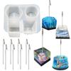 New Resin Epoxy Mold Memo Card Holder Message Clip Silicone Mold + 8 Clips Set