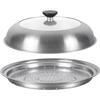 Чехол для сковородок Wahei Freiz для готовки на пару Просто положите сверху Легко готовящаяся на пару Крышка для сковородок Cook Deli из нержавеющей стали 28-30 см в форме купола AME-7439