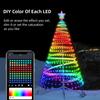 1.8/2.1m Smart APP Christmas Tree Star Lights RGB LED Fairy String Light DIY Picture Xmas Decoration Lighting for Home Holiday