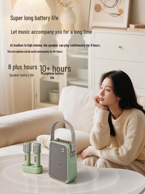 Divoom Portable KTV Bluetooth Speaker System with Dual Microphones