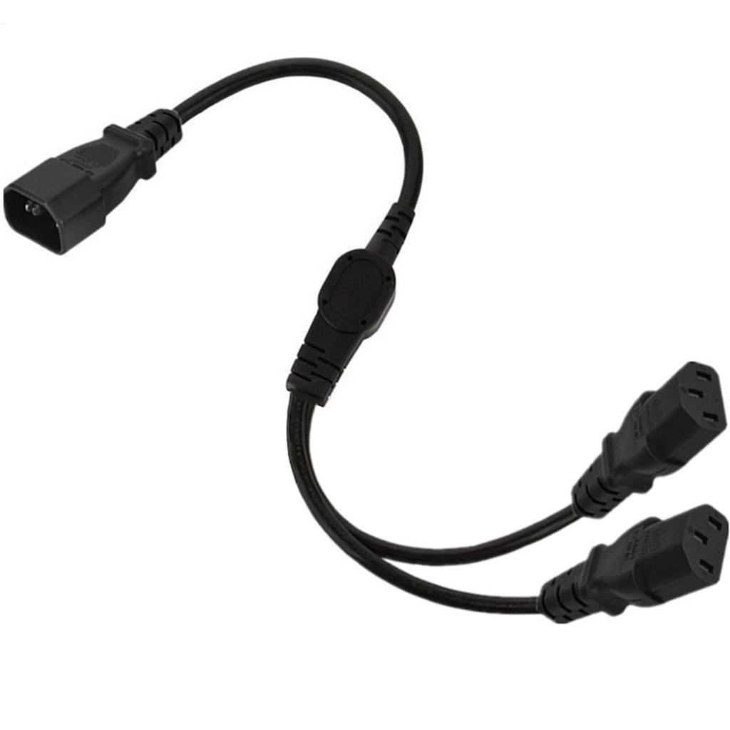 0,5 м 3-контактный штекер IEC320-C14 с несколькими гнездами C13, адаптерный шнур Y-разветвитель, кабель преобразователя питания, черный
