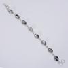 Beautiful Top Grade Qualite 100% Natural Black Rutile Quartz Oval Shape Ethnic Handmade Jewelry 925 Steling Silver Bracelet 8-9" WSJ-5214