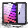 Miimall Водонепроницаемый чехол для iPad Mini 7, A17 Pro (2024), Водонепроницаемый чехол для iPad Mini 6 с регулируемой подставкой, Полное покрытие с пленкой, Полная защита