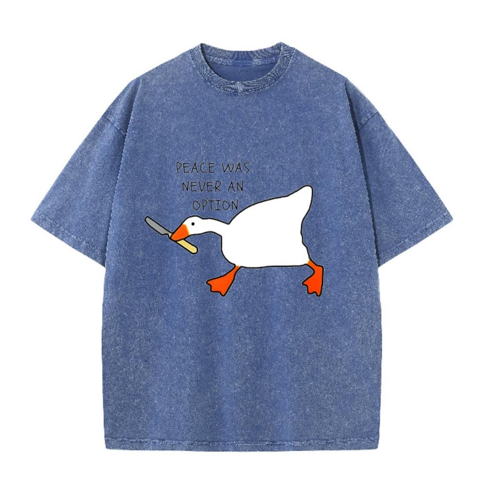 Мужская футболка с графическим принтом Untitled Goose Game 'Мир никогда не был вариантом' с коротким рукавом для унисекса