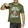 Essential Tee Rock For man short sleeve tshirt Casual Ask Me About My Podcast Retro Man Top tees Quick Dry Shirt Trendy Tshirt