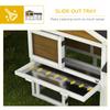 Wooden Rabbit Hutch Outdoor Double Tier With Water Resistant Roof Ramp 147 X 54 X 84 Cm Yellow