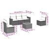 VidaXL Salon de Jardin avec Coussins 6 pcs, Canapés de Terrasse, Ensemble de Meubles de Patio, Mobilier d'Extérieur, Gris 3258259