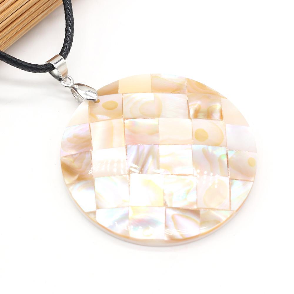 1 шт. в партии, ожерелье из сплава с натуральными ракушками, кулон с веревочной цепочкой, ожерелья для женщин и мужчин, ювелирные изделия, колье, рождественские подарки, хит продаж