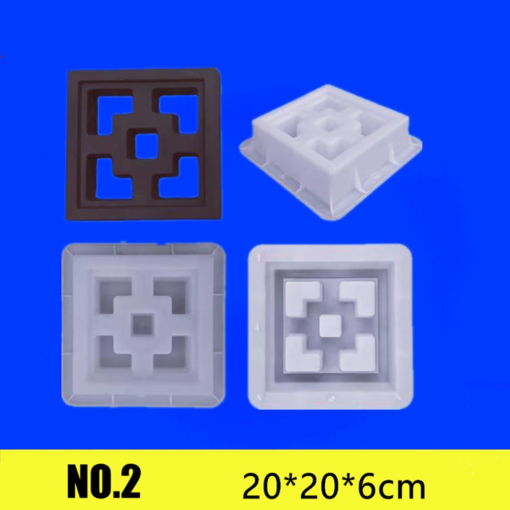 20*20*6см Цементная форма Полая пластиковая форма для кирпича Сетчатый фон Стена Декор Садовое окно Цветочный забор Настенная форма