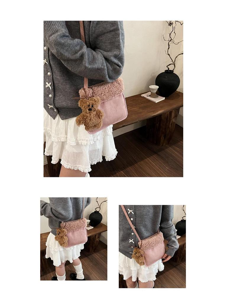2024 Niche Plush Women's Shoulder Bag: Cute, Fashionable Autumn/Winter Design