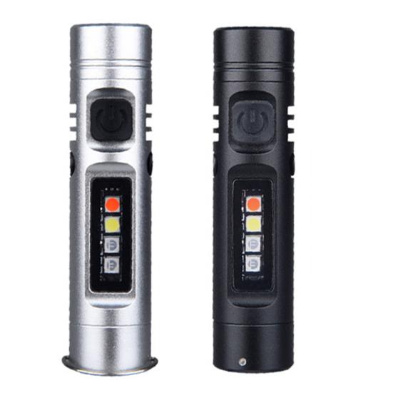 Rechargeable Mini Flashlight 500 Lumens High Power LED Torch with 3 Modes Low Strobe Handheld Emergency Torch for Camping Hiking Outdoor Use