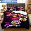 Rainbow unicorn In Clouds 3pcs K-pop music group Bedding set,Ideal for Bedroom, Dormitory,Including Duvet Cover And 2pcs Pillowcases,Fan gifts