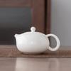 Suet Jade White Porcelain Teapot Ceramic Household Kung Fu Tea Set Bubble Teapot Ceramic Handmade Pot Xishi Pot