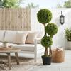 Artificial Boxwood, Artificial Plant, Realistic Look, Outdoor, Green + Black