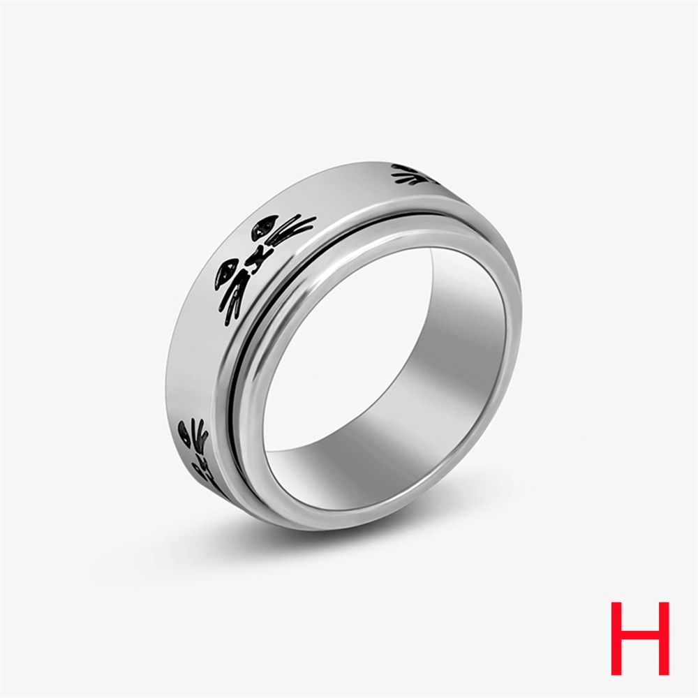 Антистрессовый байкерский спиннер из нержавеющей стали, вращающиеся тревожные кольца в стиле панк, кольца для спиннеров