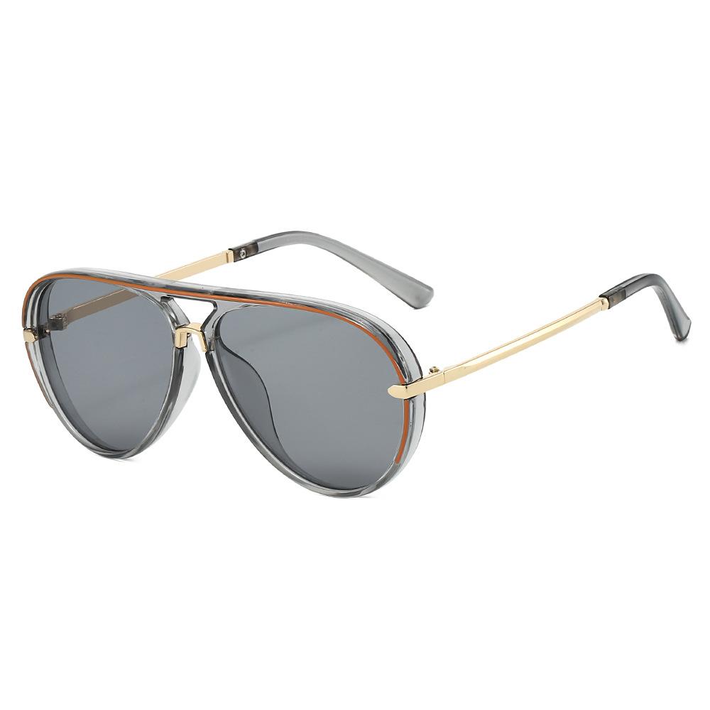 Popular European and American fashion sunglasses versatile simple Internet celebrity large frame toad glasses retro glasses