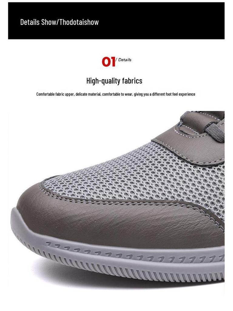 Summer Men's Breathable Mesh Flyknit Sneakers - Stylish & Versatile Driving Shoes