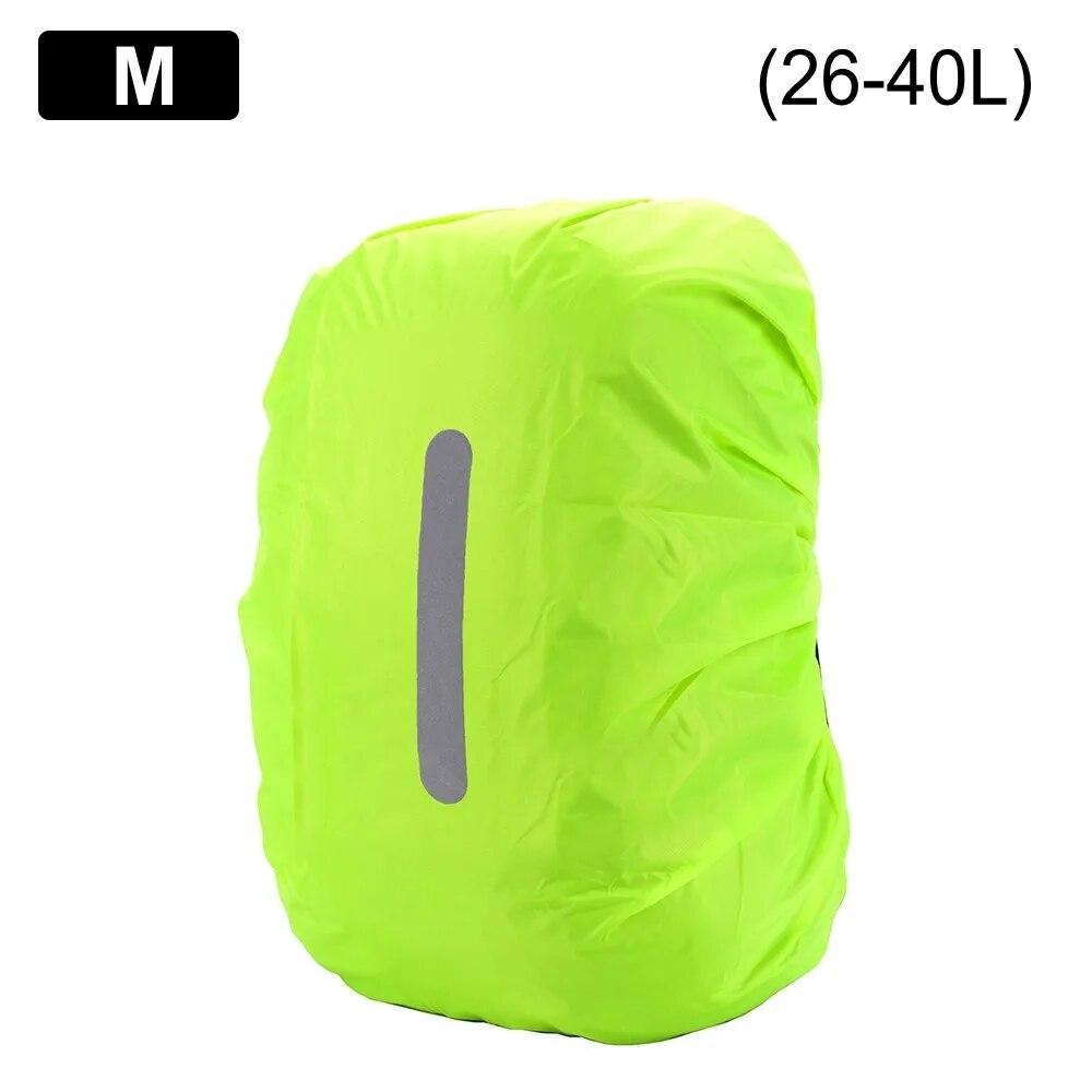 Reflective Waterproof Backpack Rain Cover Outdoor Sport Night Cycling Safety Light Rain Cover Case Bag Camping Hiking 10-70L