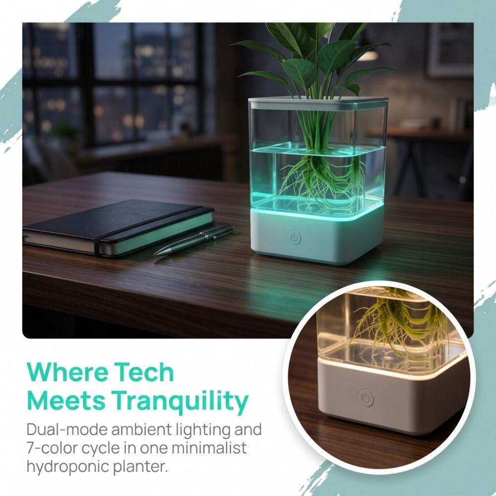 Dimmable Aquarium Night Light Color Changing LED Ambient Light Tabletop Display