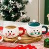 Творческая рождественская керамическая кружка в виде снеговика, рождественская кружка для питья, кофейная кружка, индивидуальность