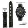 21 мм Ремешок для часов из телячьей кожи для Omega Super Moon Dark Side Apollo 8 Series Мужской 311.92 Ремешок для часов 311.92.44 Браслет