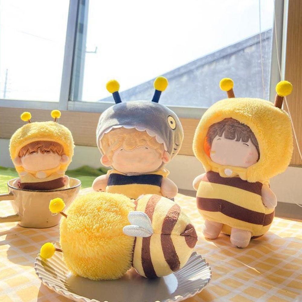 Аксессуары для кукол Мультяшный комбинезон пчелы Многоцветный Миниатюрный Плюшевый Комбинезон Хлопковые Мягкие Куклы