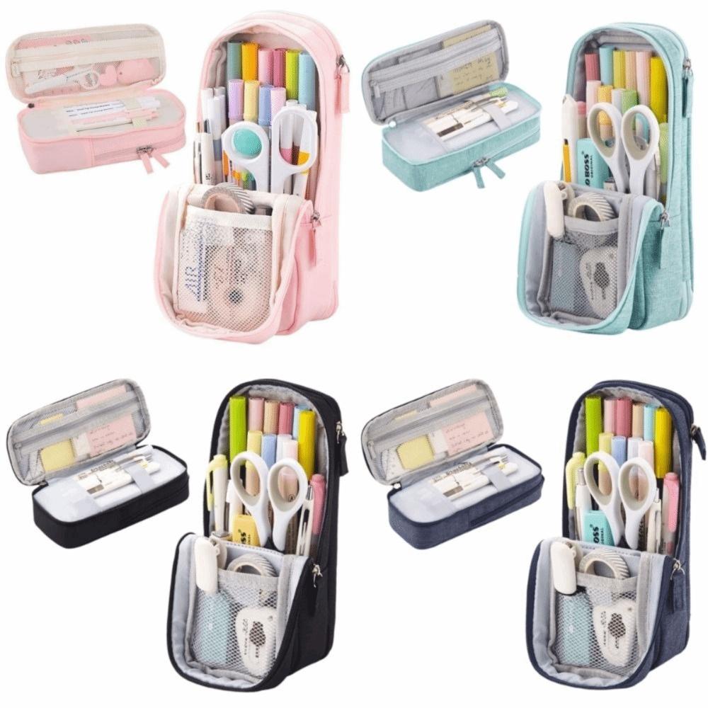 Simple Pen Storage Bag Large-capacity Student Stationary Boxes Folding Pencil Case  Children