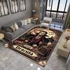 Готический ковер с летучей мышью и тематикой Дракулы, сложный узор с графом Дракулой, мягкий нескользящий ковер для декора гостиной и спальни