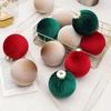 12pcs Plastic Christmas Flocking Balls Pendant Festival Christmas Tree Ornaments  Children Gifts
