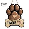 Wooden Welcome Sign for Front Door, Decorative Dog Paw Wall Hanging Plaque with Durable Porch Display Hemp Rope Pet Lovers, Home Decor Indoor Outdoor